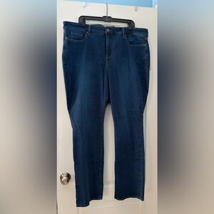 NWT NYDJ Women’s Size 22W Straight Leg Jeans in Dark Indigo
